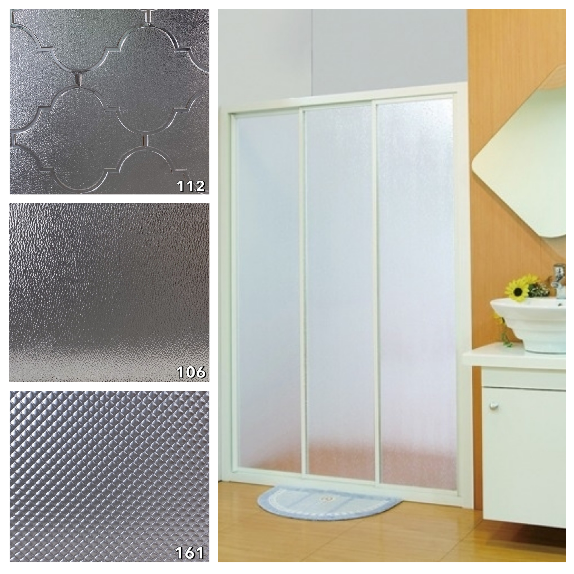  淋浴拉门用板,室内隔间装潢建材,棱晶板,菱晶板,花紋板